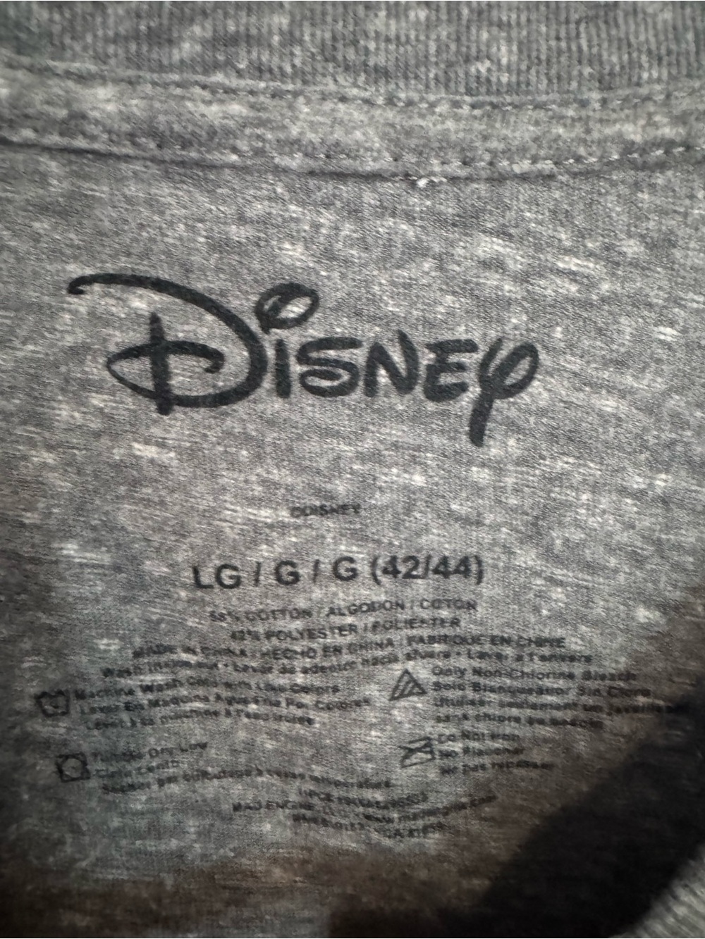 Disney Gray Mickey Mouse Short Sleeve Graphic Tee with Yellow Shoes Unisex Large - Picture 2 of 3